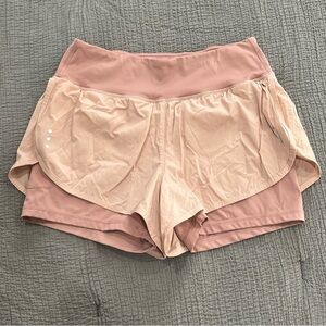 Soothfeel Pink 2-in-1 Running Shorts High Waisted Size M